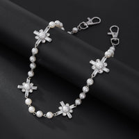Thumbnail for Newly Rhinestone Cross Pearl Trouser Chain - ArtGalleryZen