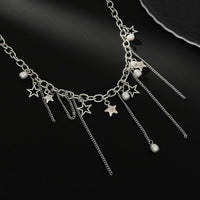 Thumbnail for Newly Star Pearl Pendat Cable Chain Tassel Necklace - ArtGalleryZen