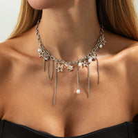 Thumbnail for Newly Star Pearl Pendat Cable Chain Tassel Necklace - ArtGalleryZen