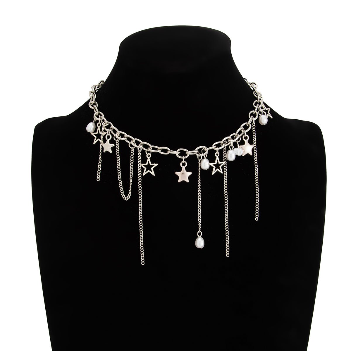 Newly Star Pearl Pendat Cable Chain Tassel Necklace - ArtGalleryZen