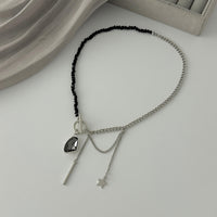Thumbnail for Newly Toggle Clasp Rhinestone Pendant Crystal Chain Tassel Necklace - ArtGalleryZen