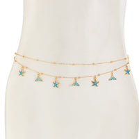 Thumbnail for Ocean Style 2pcs Enamel Starfish Mermaid Pendant Waist Chain Set