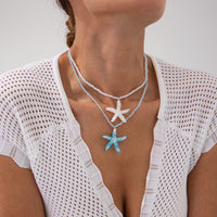 Thumbnail for Ocean Style 2pcs Starfish Pendant Seed Bead Necklace Set - ArtGalleryZen