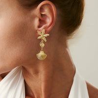 Thumbnail for Ocean Style 3 Pairs Conch Shell Starfish Dangle Earrings Set - ArtGalleryZen