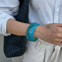 Thumbnail for Ocean Style Blue Resin Bangle Bracelet - ArtGalleryZen