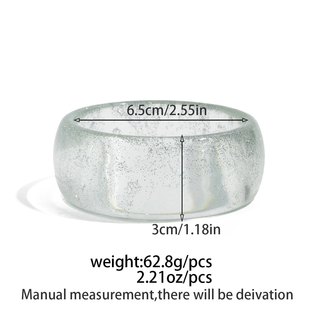 Ocean Style Blue Resin Bangle Bracelet - ArtGalleryZen