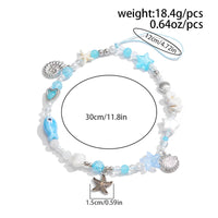 Thumbnail for Ocean Style Ceramic Fish Shell Charm Pearl Beaded Keychain Phone Strap - ArtGalleryZen