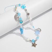 Thumbnail for Ocean Style Ceramic Fish Shell Charm Pearl Beaded Keychain Phone Strap - ArtGalleryZen