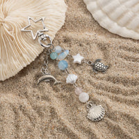 Thumbnail for Ocean Style Dolphin Shell Turtle Pendant Pearl Glass Beaded Keychain - ArtGalleryZen