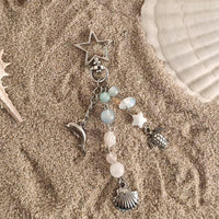 Thumbnail for Ocean Style Dolphin Shell Turtle Pendant Pearl Glass Beaded Keychain - ArtGalleryZen