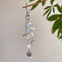 Thumbnail for Ocean Style Dolphin Shell Turtle Pendant Pearl Glass Beaded Keychain - ArtGalleryZen