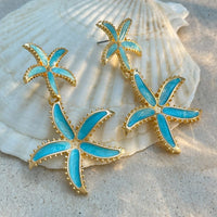 Thumbnail for Ocean Style Enamel Starfish Dangle Earrings - ArtGalleryZen