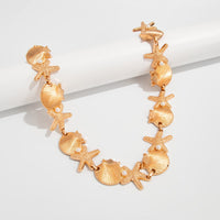 Thumbnail for Ocean Style Gold Tone Pearl Shell Starfish Waist Chain - ArtGalleryZen
