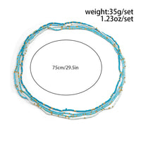 Thumbnail for Ocean Style Layered Seed Beaded Waist Chain Set - ArtGalleryZen