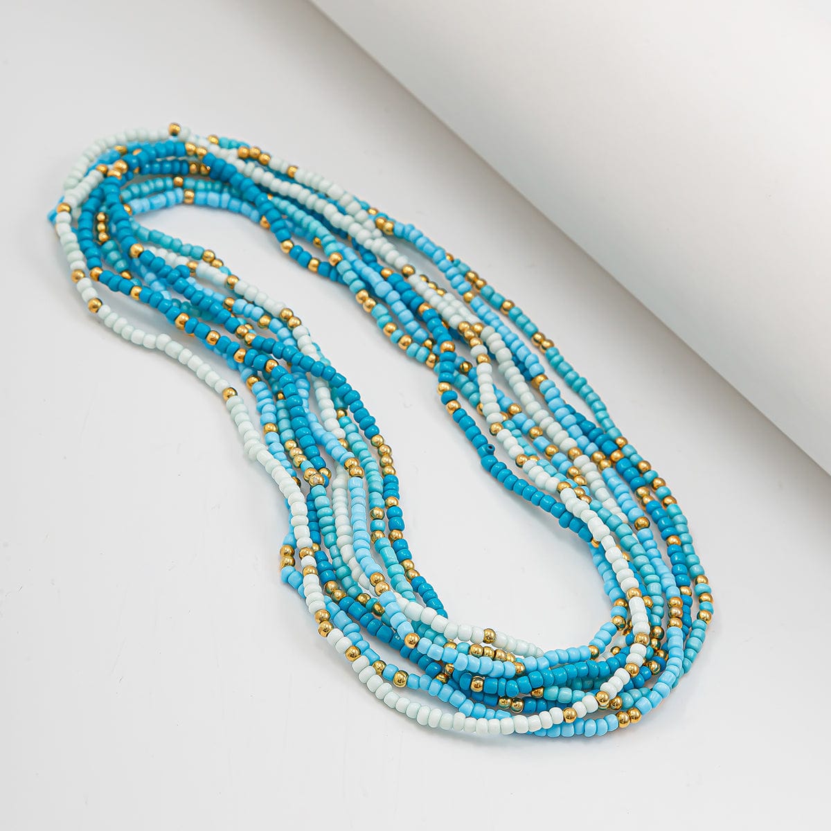 Ocean Style Layered Seed Beaded Waist Chain Set - ArtGalleryZen