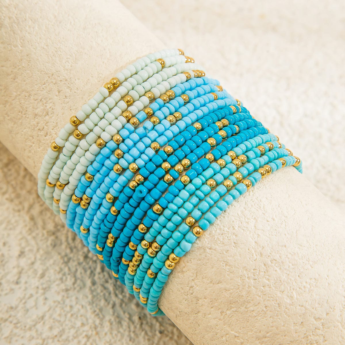 Ocean Style Layered Seed Beaded Waist Chain Set