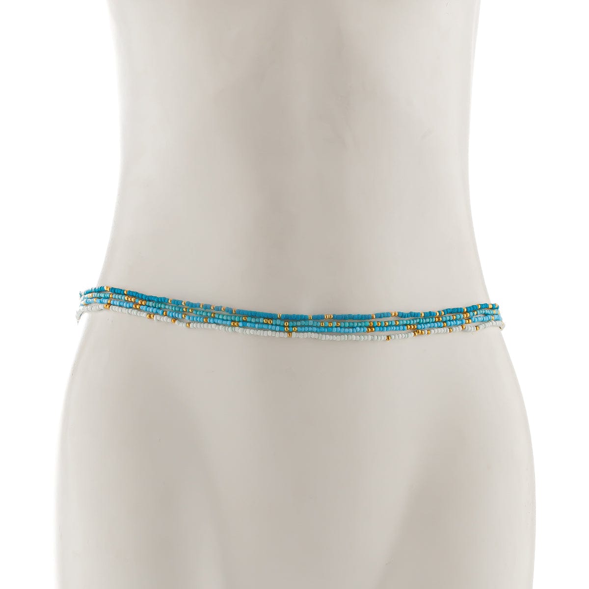 Ocean Style Layered Seed Beaded Waist Chain Set