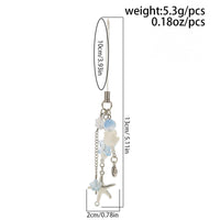 Thumbnail for Ocean Style Starfish Shell Pearl Charm Keychain Phone Strap - ArtGalleryZen