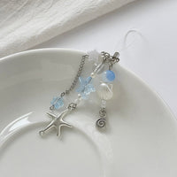 Thumbnail for Ocean Style Starfish Shell Pearl Charm Keychain Phone Strap - ArtGalleryZen