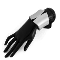 Thumbnail for Oversized Gold Silver Tone Frosted Wide Cuff Bangle Bracelet - ArtGalleryZen