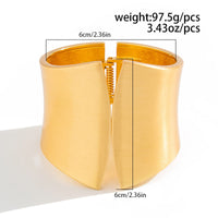 Thumbnail for Oversized Gold Silver Tone Frosted Wide Cuff Bangle Bracelet - ArtGalleryZen