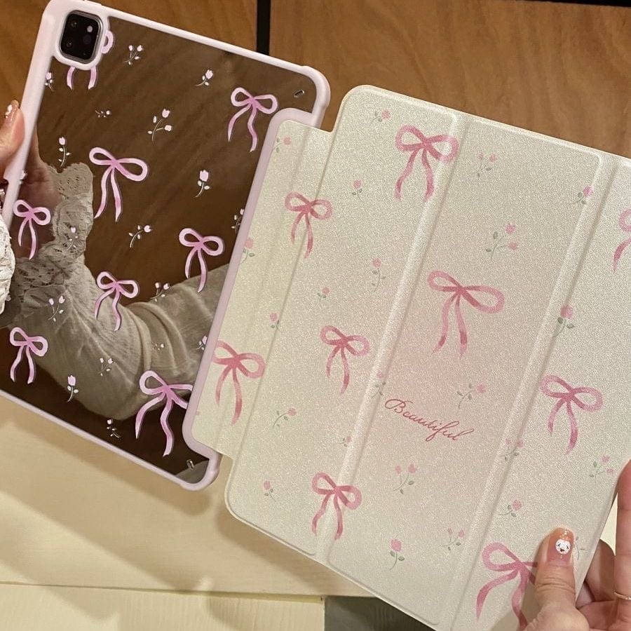 Pink Bowknot Mirror iPad Case - ArtGalleryZen