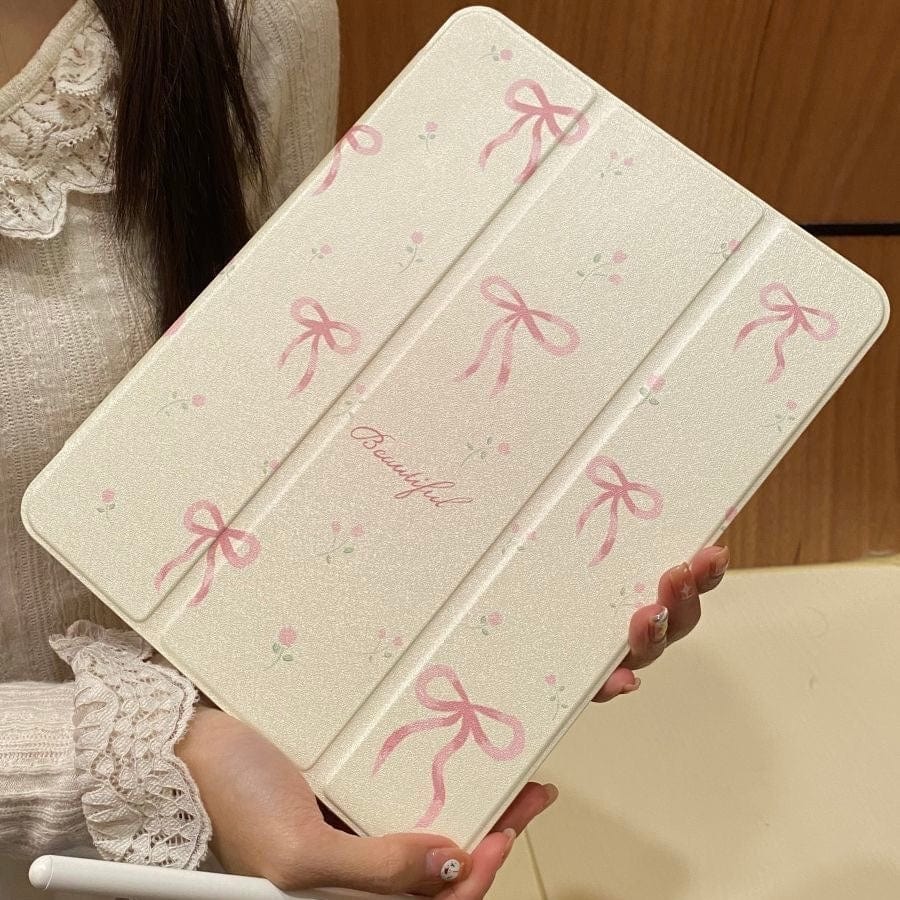 Pink Bowknot Mirror iPad Case - ArtGalleryZen