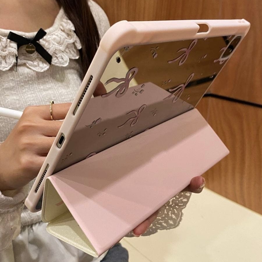 Pink Bowknot Mirror iPad Case - ArtGalleryZen