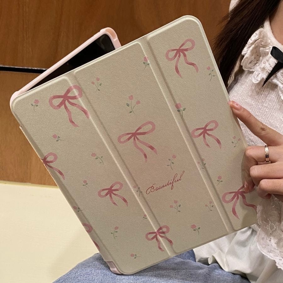 Pink Bowknot Mirror iPad Case - ArtGalleryZen