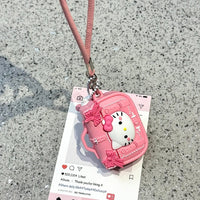 Thumbnail for Pink Briefcase Hello Kitty AirPods Earphone Case With Lanyard