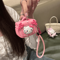 Thumbnail for Pink Briefcase Hello Kitty AirPods Earphone Case With Lanyard