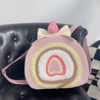 Thumbnail for Pink Cake Bow Backpack Crossbody Bag - ArtGalleryZen