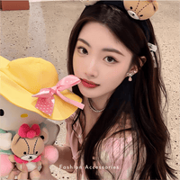 Thumbnail for Pink Crystal Bowknot Dangle Earrings - ArtGalleryZen