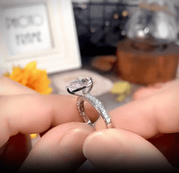 Thumbnail for Pink Crystal Heart Ring - ArtGalleryZen