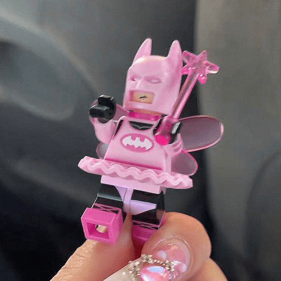 Pink Fairy Batman Minifigure LEGO Compatible Assembly Building Bricks - ArtGalleryZen