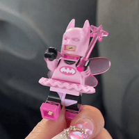 Thumbnail for Pink Fairy Batman Minifigure LEGO Compatible Assembly Building Bricks - ArtGalleryZen