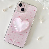 Thumbnail for Pink Heart Stand iPhone Case - ArtGalleryZen