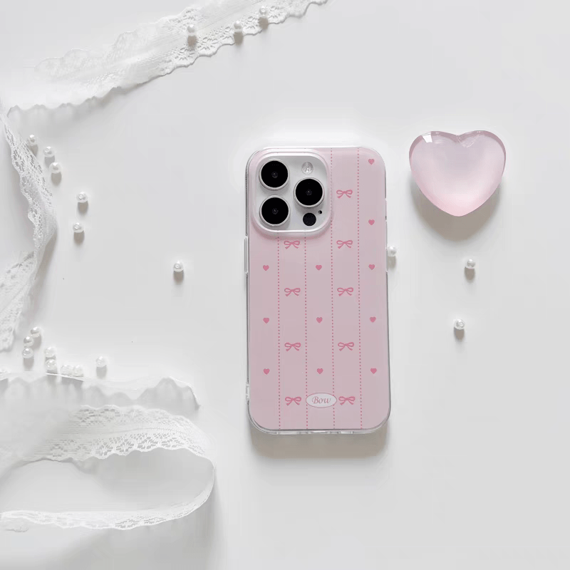Pink Heart Stand iPhone Case - ArtGalleryZen