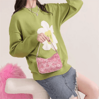 Thumbnail for Pink Heart Velvet Tote Bag - ArtGalleryZen