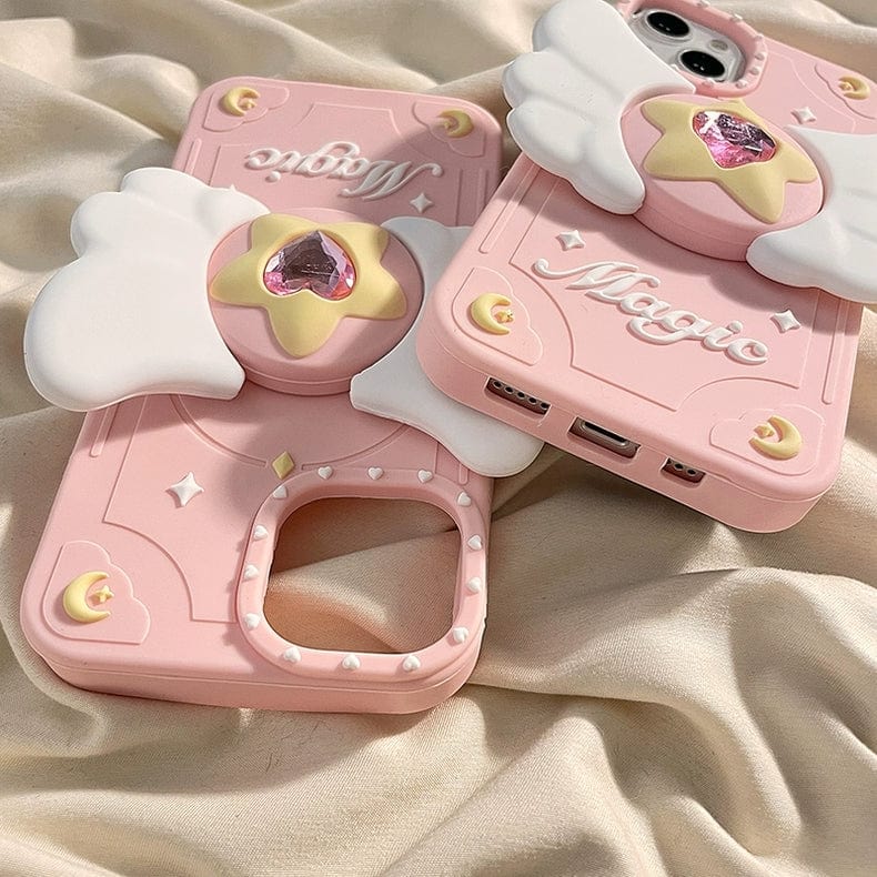 Pink Magic Moving Wings iPhone Case - ArtGalleryZen