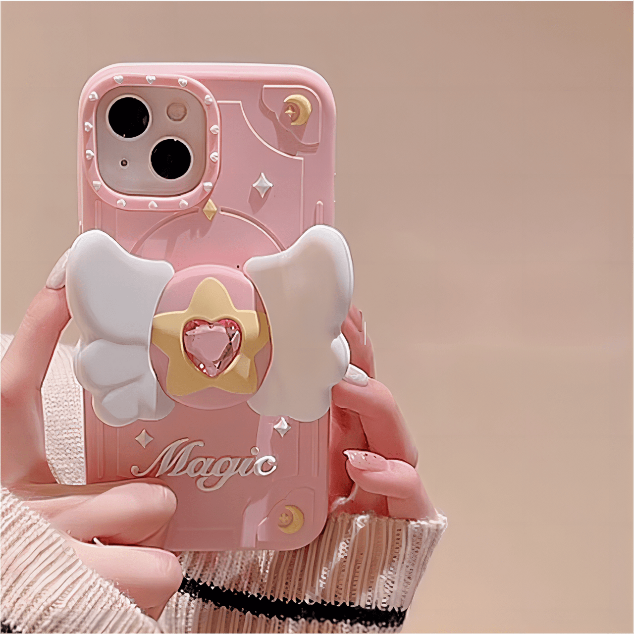 Pink Magic Moving Wings iPhone Case - ArtGalleryZen