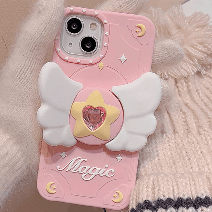 Pink Magic Moving Wings iPhone Case - ArtGalleryZen