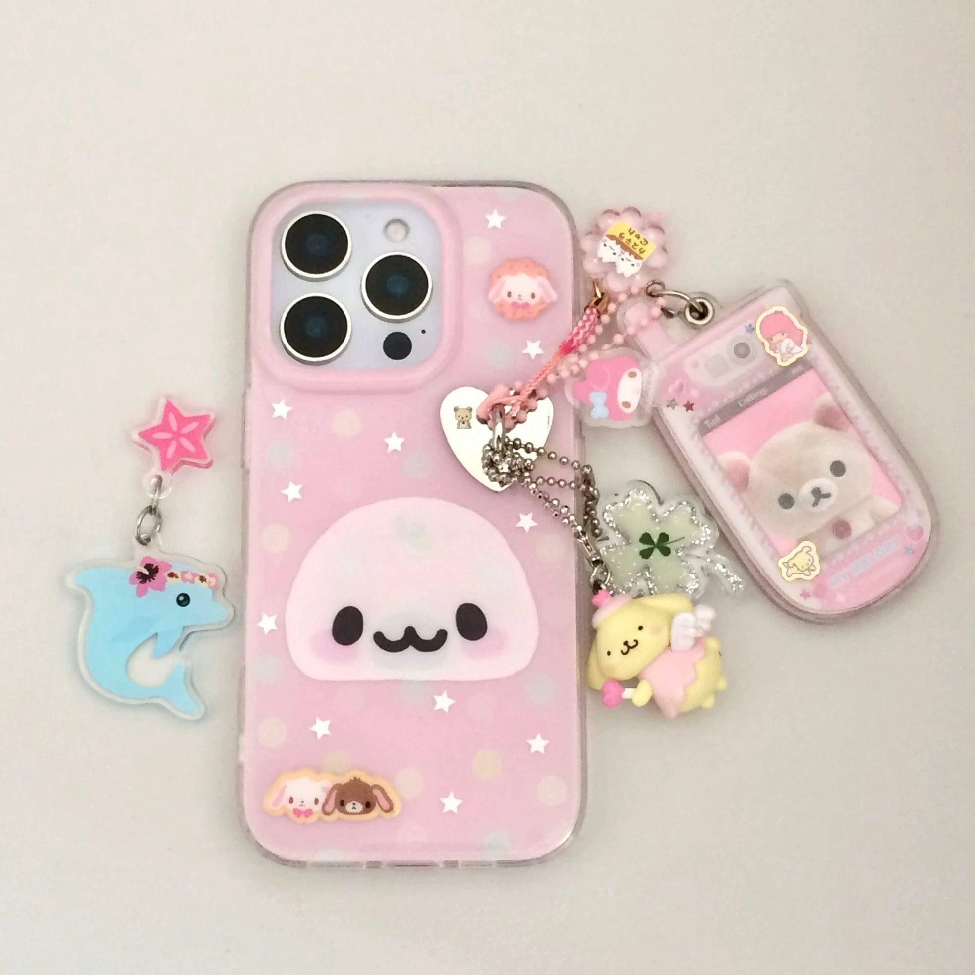 Pink Polka Dot Cute Seal Character iPhone Case Kawaii Style Pink Polka Dot Cute Seal Character iPhone Case Kawaii Style