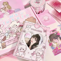 Thumbnail for Pink Mikko Mousse Kpop 3 Inch Mini Photocard Album - ArtGalleryZen