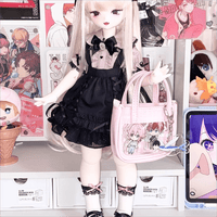 Thumbnail for Pink Mini Clear Doll Tote Bag Shoulder Leather Bag Doll Accessories - ArtGalleryZen