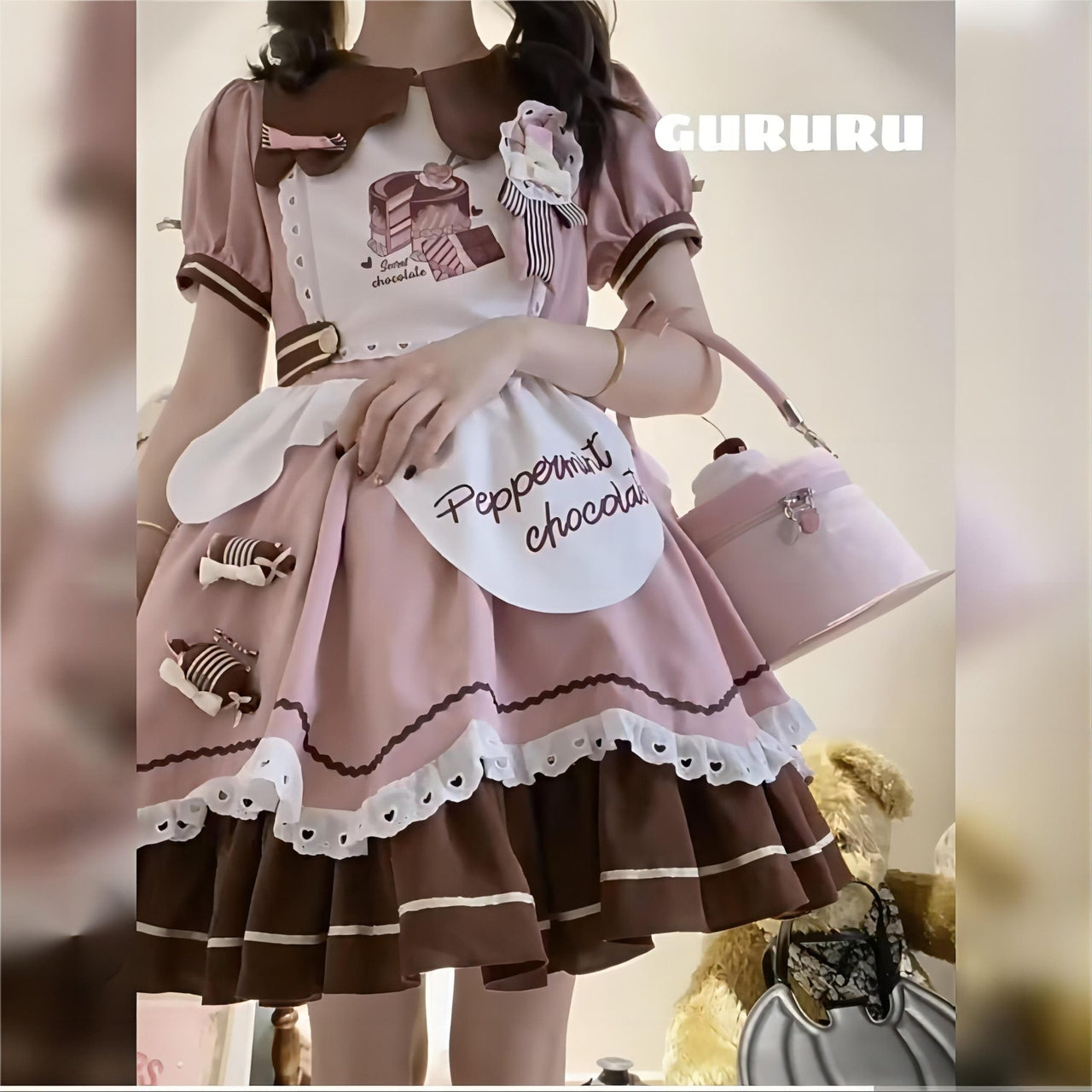 Pink Plush Strawberry Pudding Tote Bag - ArtGalleryZen