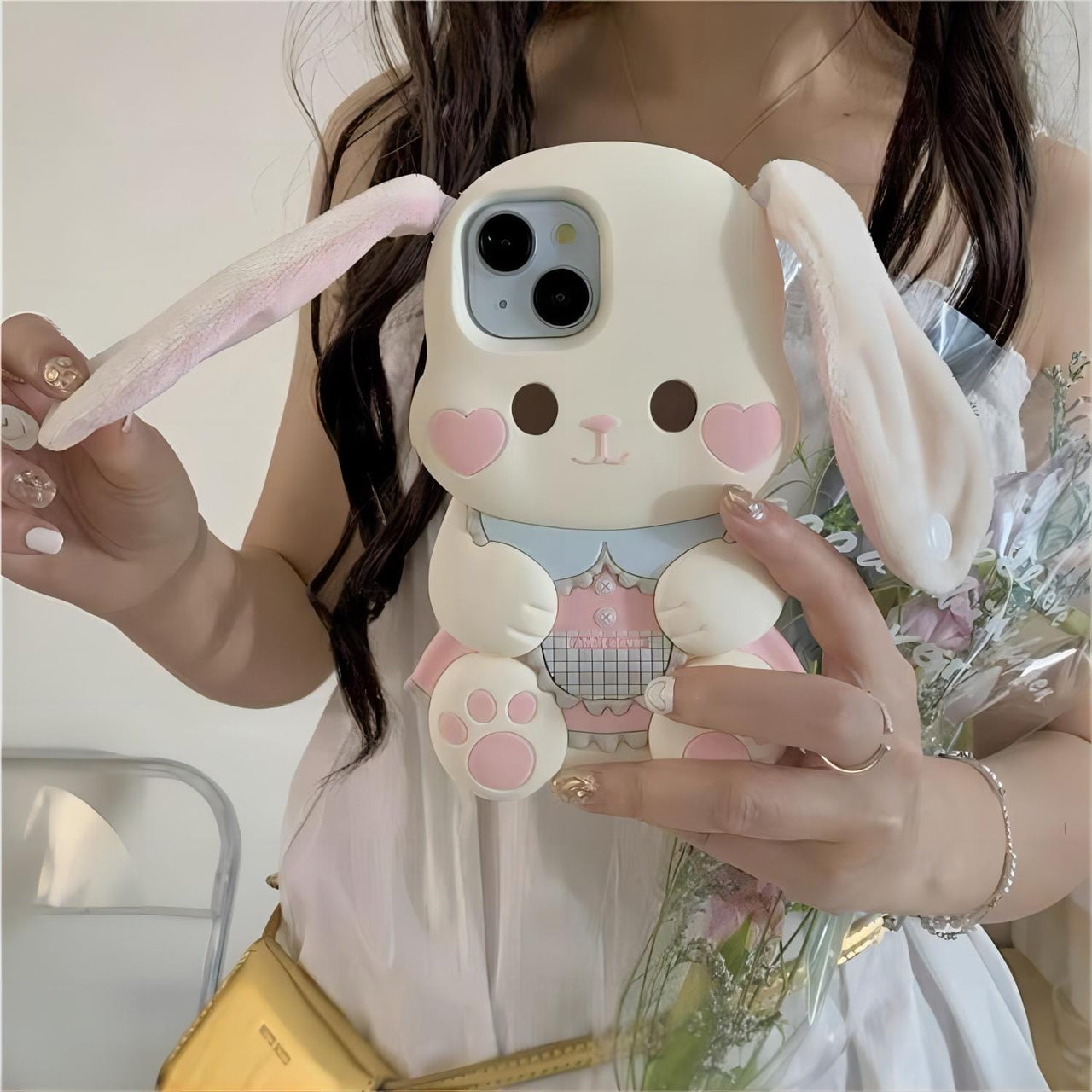 Pink Rabbit iPhone Case - ArtGalleryZen