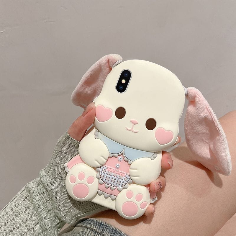Pink Rabbit iPhone Case - ArtGalleryZen