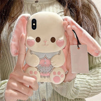 Thumbnail for Pink Rabbit iPhone Case - ArtGalleryZen