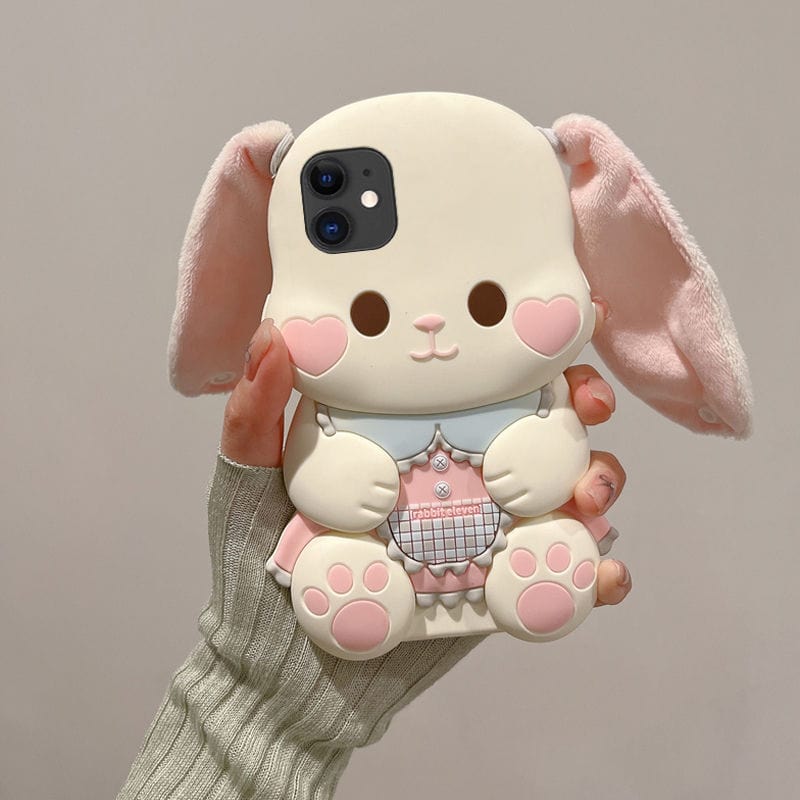 Pink Rabbit iPhone Case - ArtGalleryZen